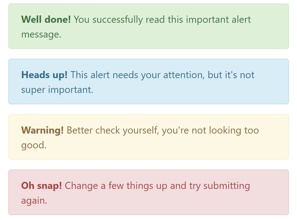Bootstrap alert  as an examples