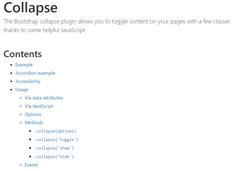 Bootstrap collapse official  documents