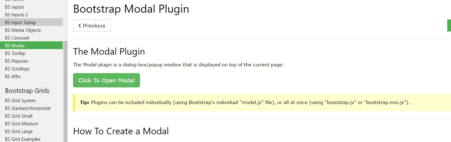 Bootstrap modal  guide