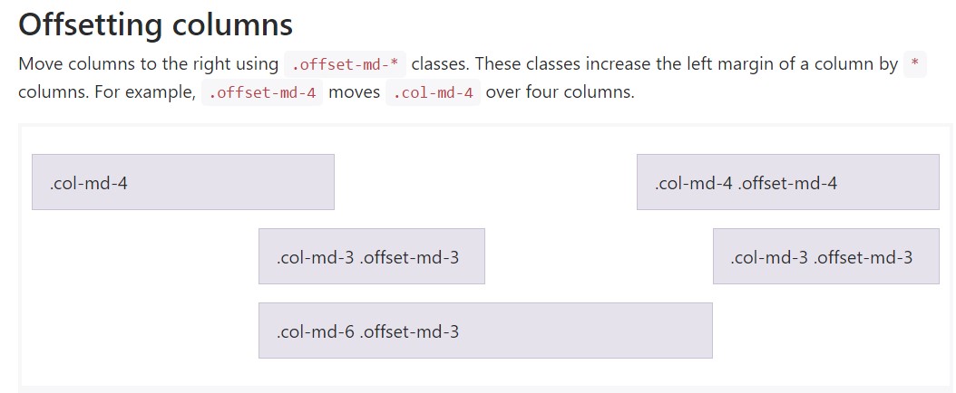 Bootstrap offset  approved  documents