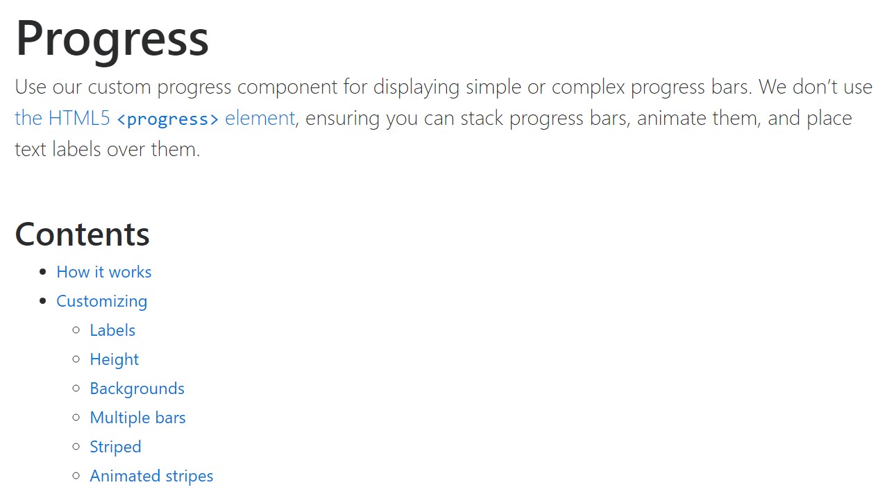 Bootstrap progress bar  authoritative  information