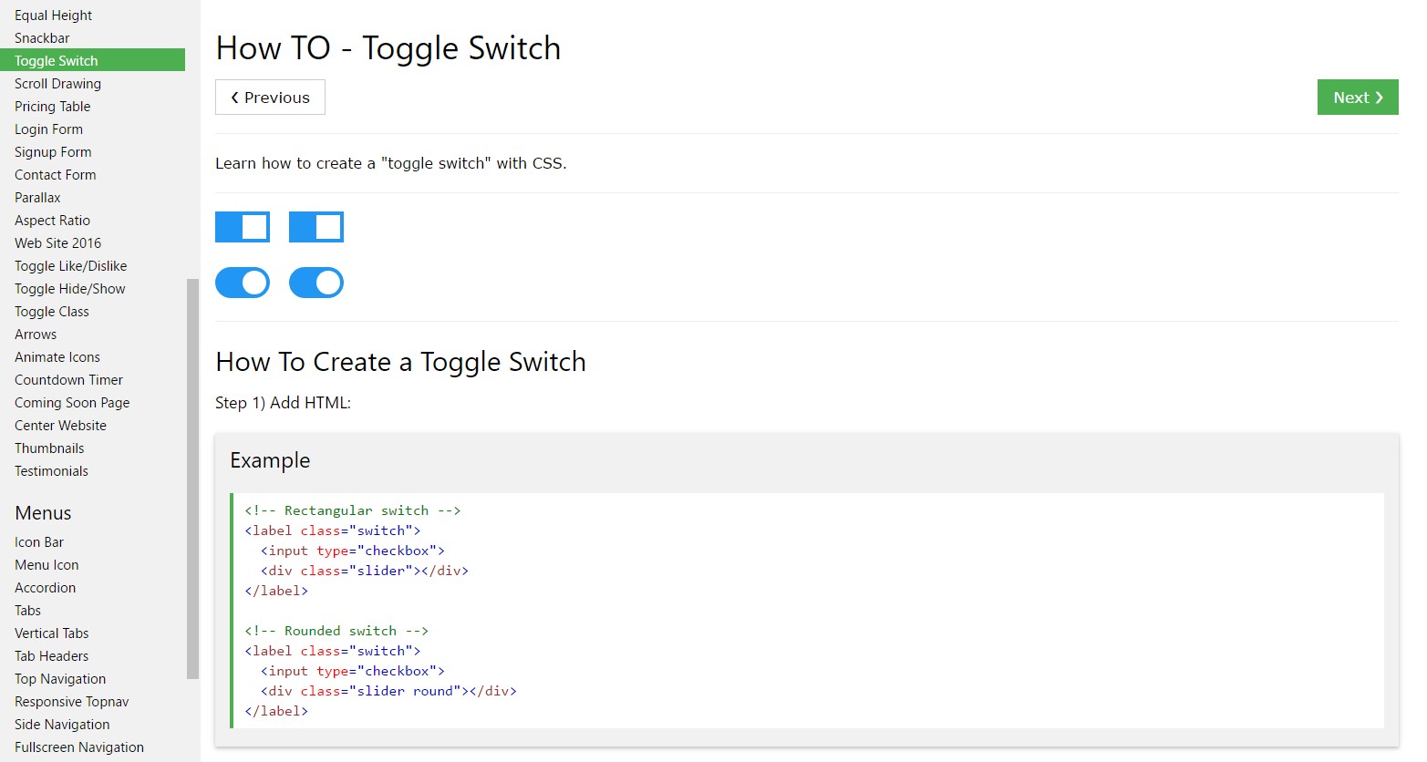  The best way to  make Toggle Switch