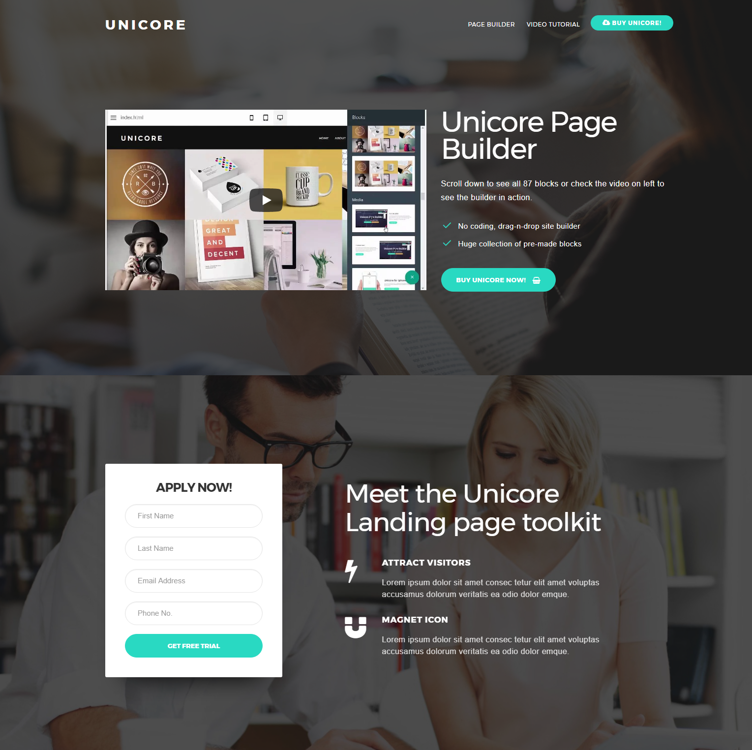 Responsive Bootstrap Unicore Templates