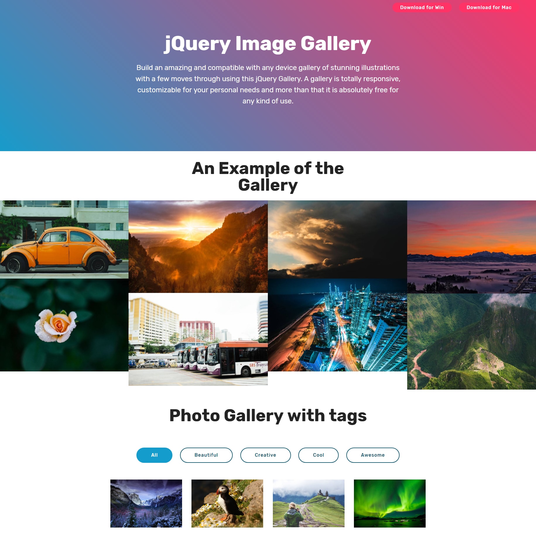 CSS Bootstrap Photo Gallery