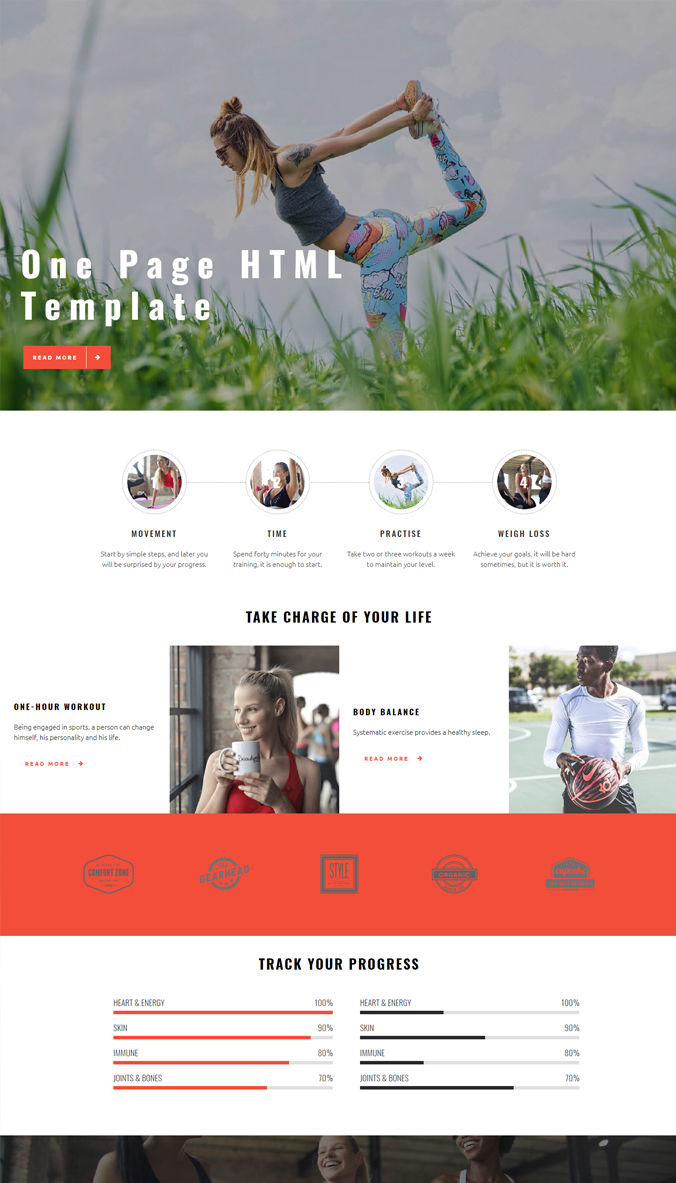 One Page Website Templates